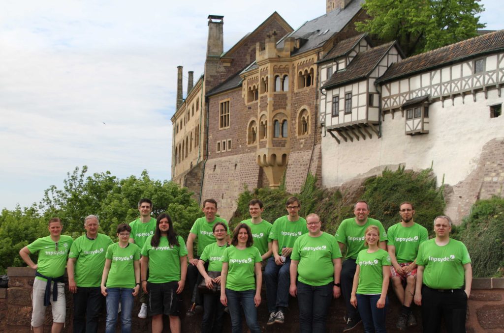 Inpsyde Teamfoto auf der Teamfreizeit in Eisenach