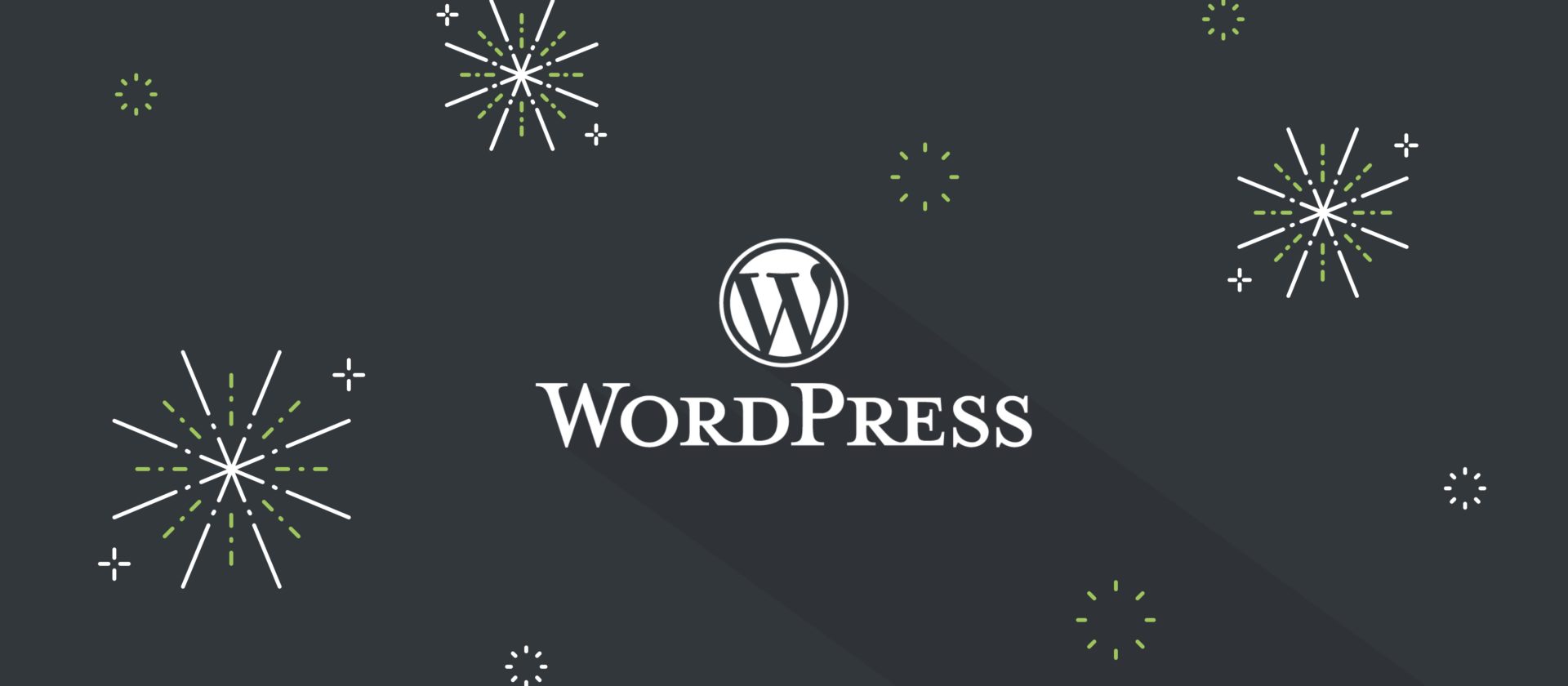 WordPress logo with firework