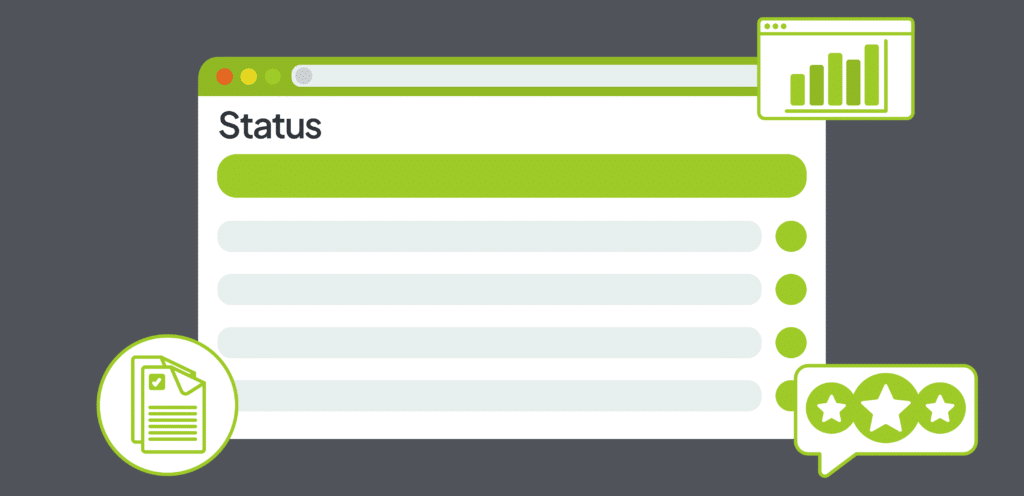 A drawing of a Security Status Checklist