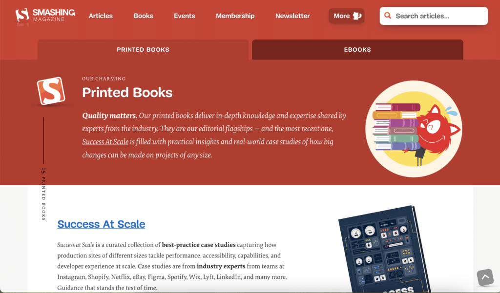 Smashing Magazine homepage