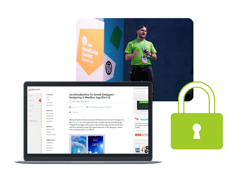 A website and a security lock
