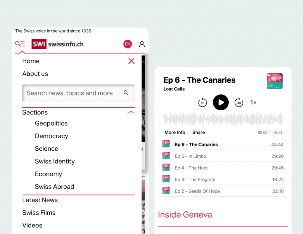 Swissinfo-Navigation