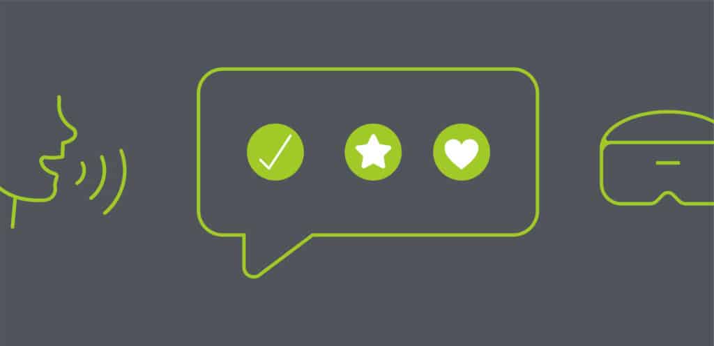 Thought bubble with action icons
