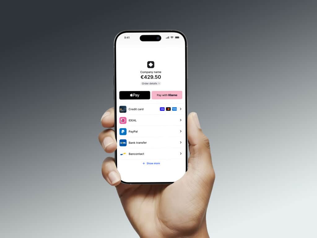 A mobile device with an ecommerce checkout 